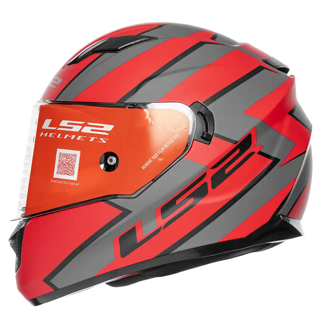 CASCO LS2 FF320 REX NEGRO MATE/ROJO